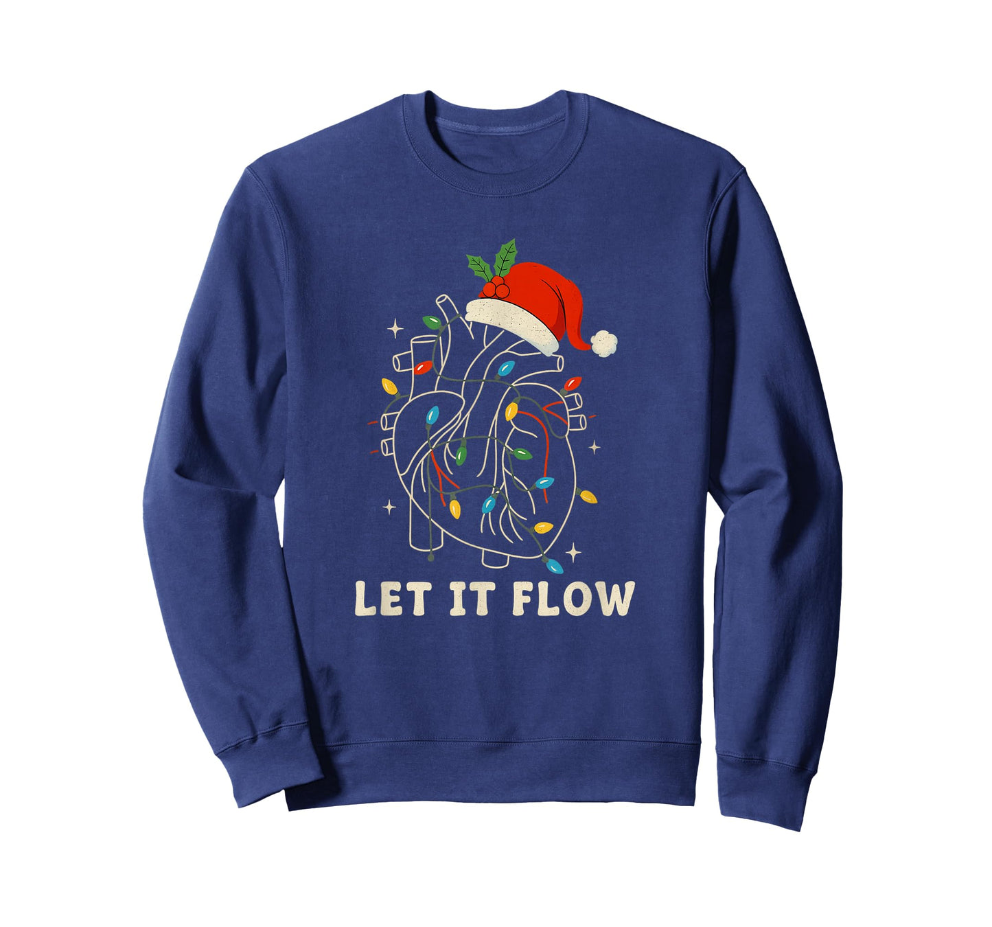 Let It Flow Funny Anatomical Heart Christmas, Medical T-Shirt