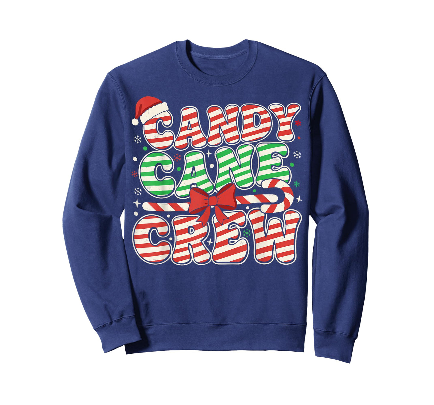 Kids Candy Cane Crew Christmas Family Men boy Women T-Shirt