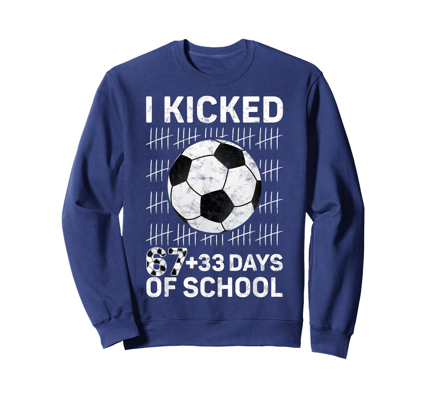 I Kicked 67 33 Days of School Soccer Boys Kids 100th Day T-Shirt