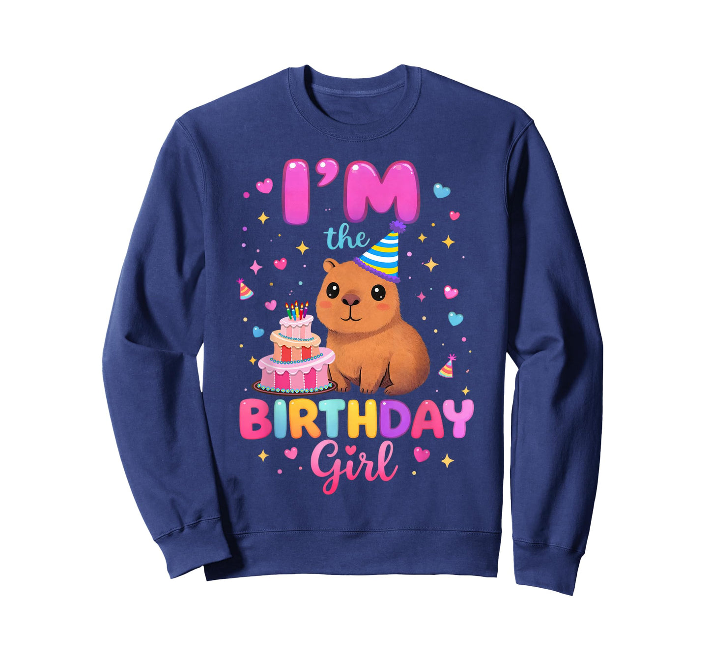 Capybara I'm The Birthday Girl Cute Capybara Birthday Party T-Shirt