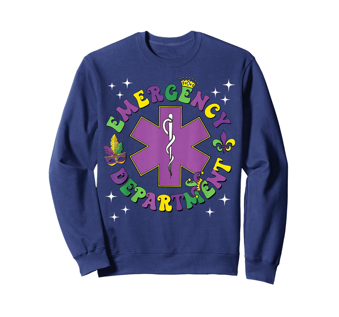 Mardi Gras Emergency Department Nurse New Orleans Nursing T-Shirt