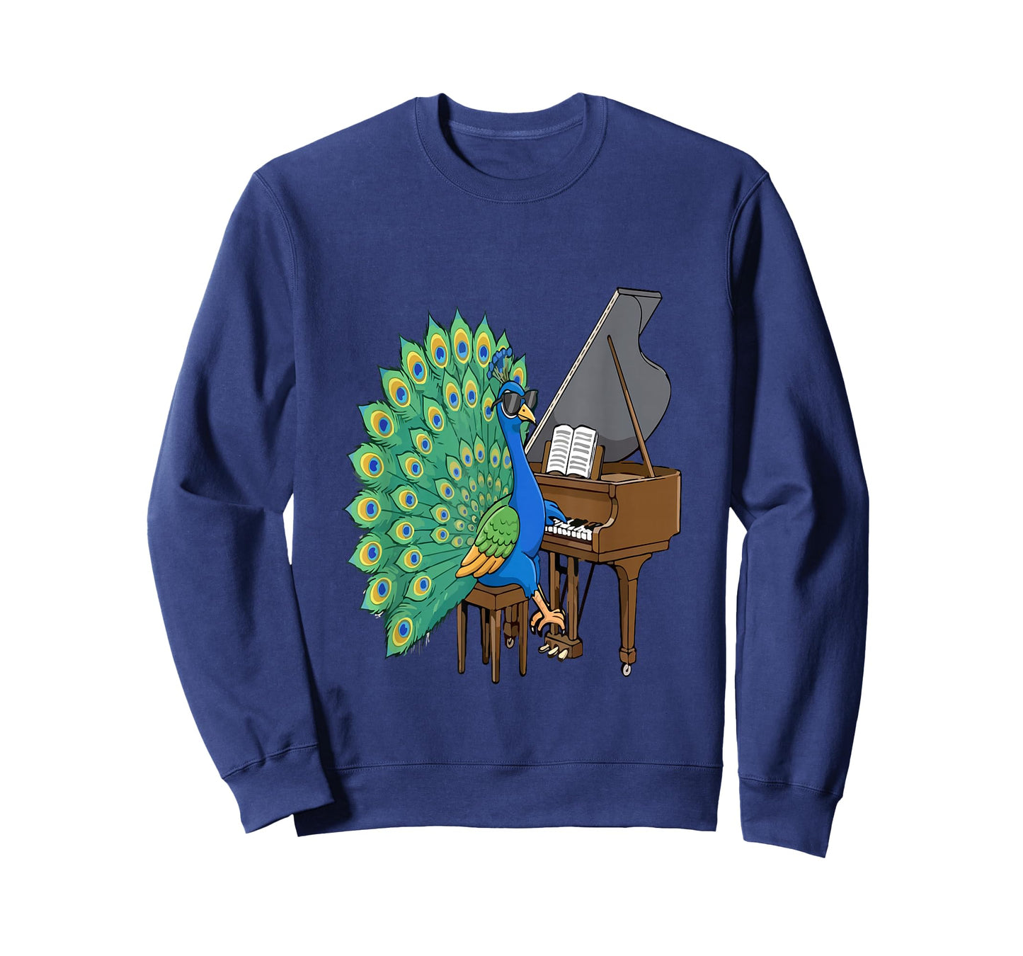 Peacock Playing Piano Instrumentalist Funny Bird Lover T-Shirt