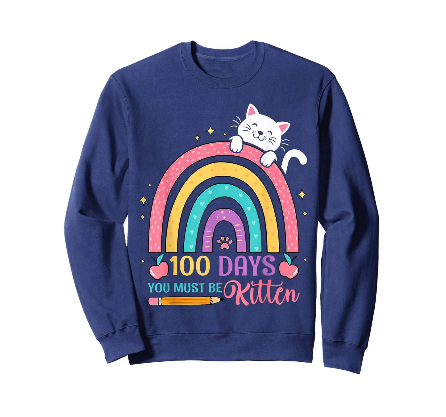 100 Days of School You Must Be Kitten Cat 100 Days of School T-Shirt