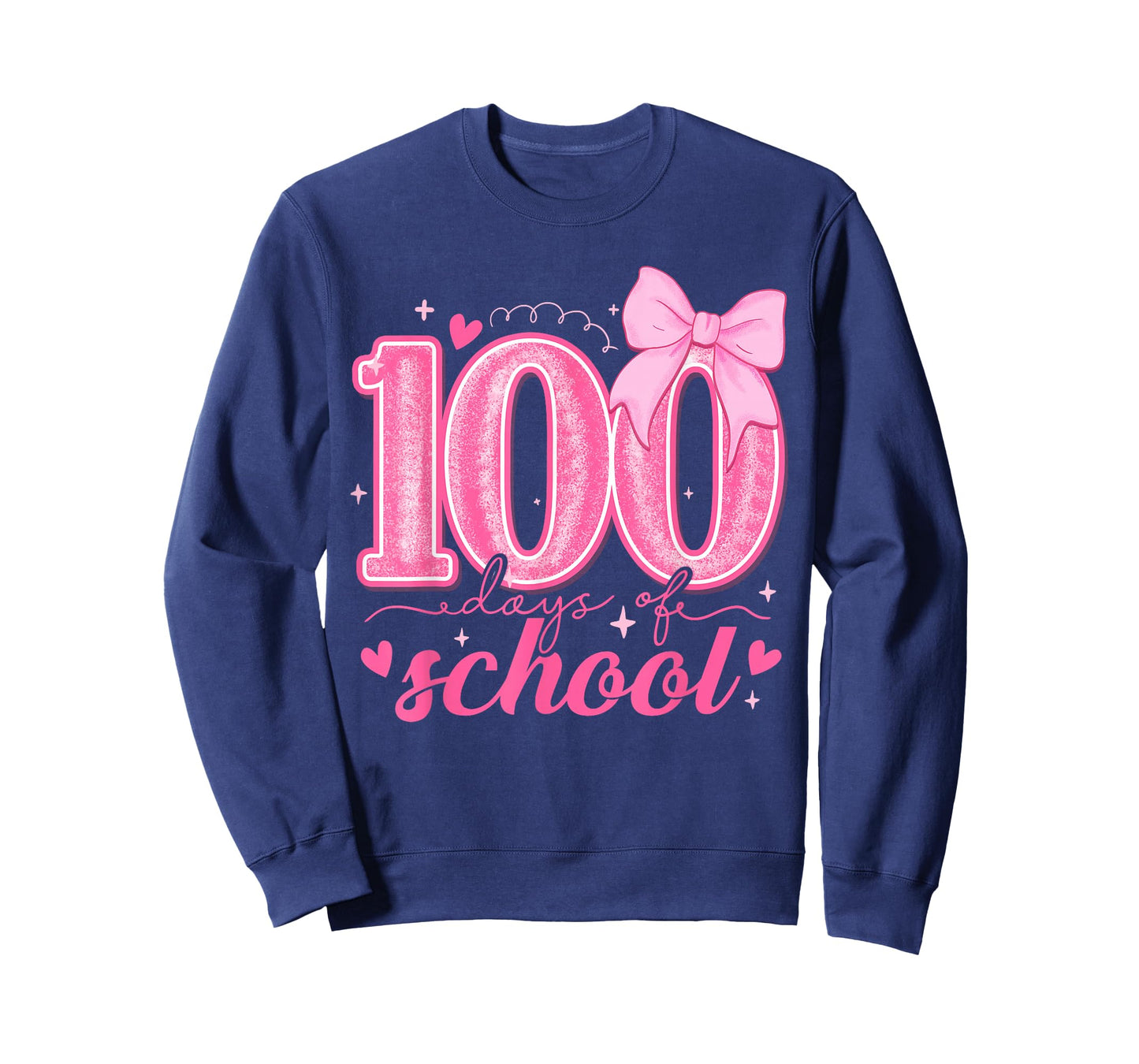 100 Days of School Bow 100th Day of School Teachers Girls T-Shirt