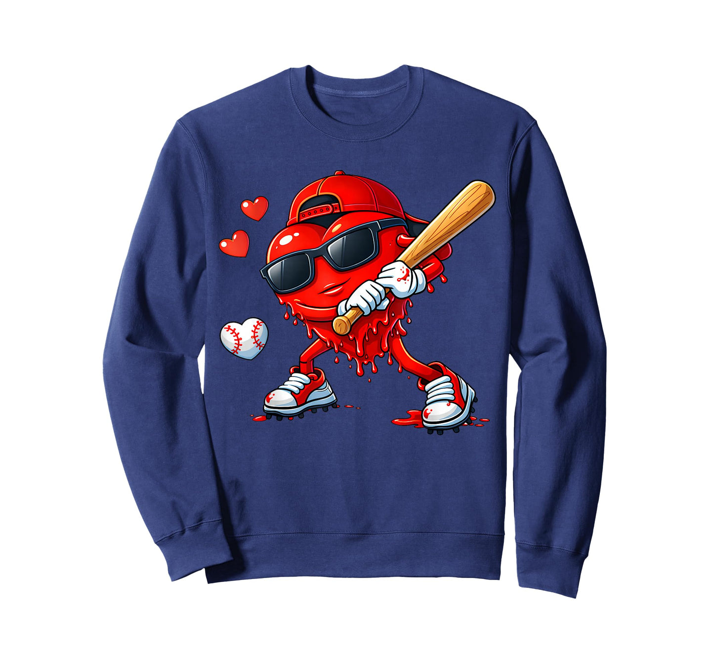 Valentine Baseball Heart Sports Love Valentines Day Boys T-Shirt