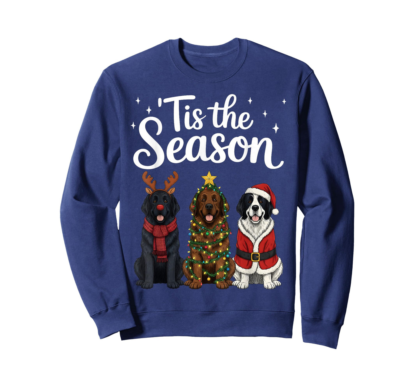Tis The Season Newfoundland Dog Christmas Santa T-Shirt