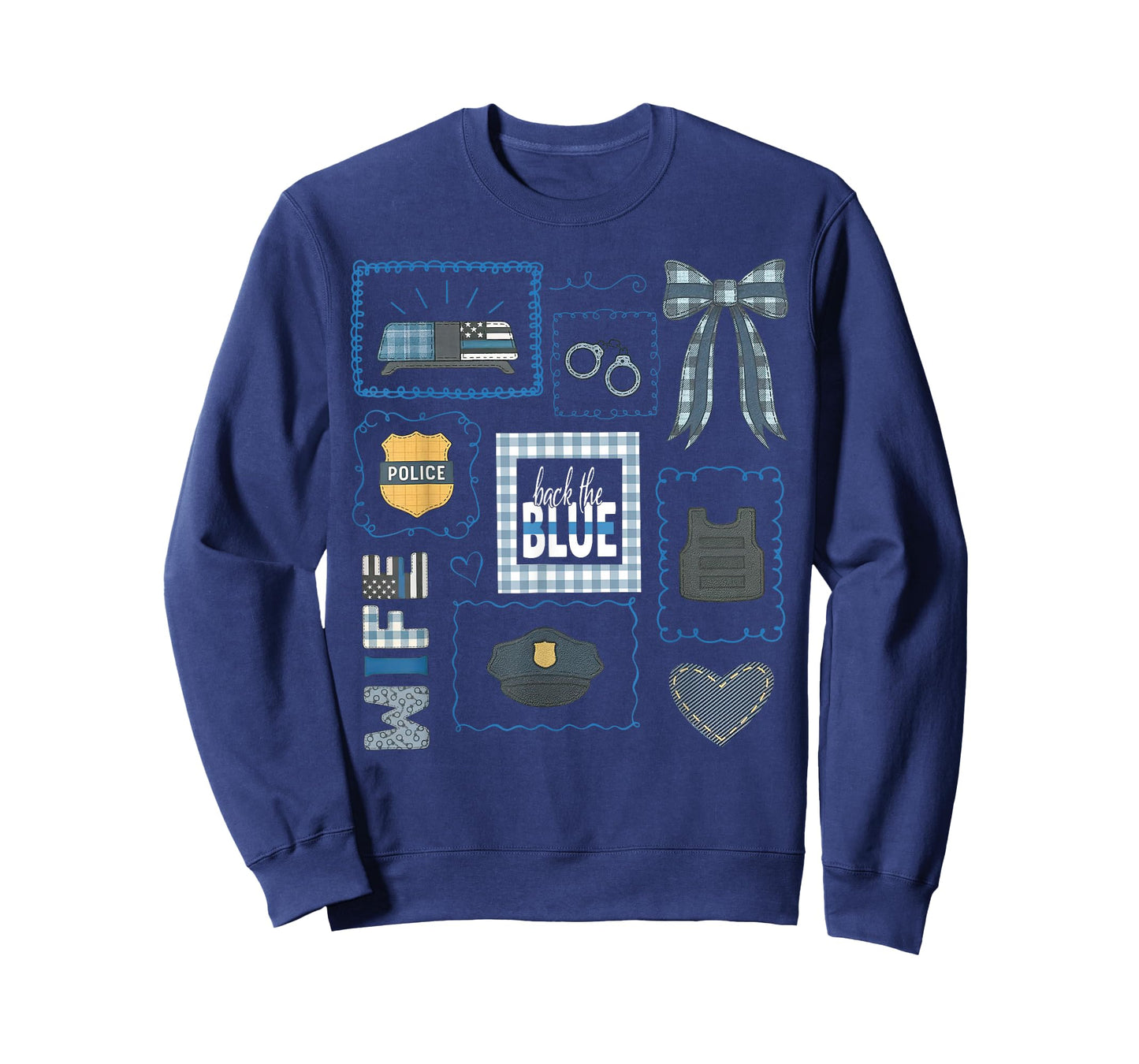 Coquette Bow Stamp Police Policeman Dispatcher Police Wife T-Shirt