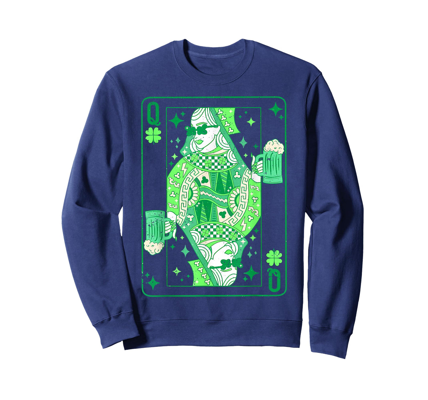 Shamrock Queen Playing Card St Patricks Day Shamrock Irish T-Shirt