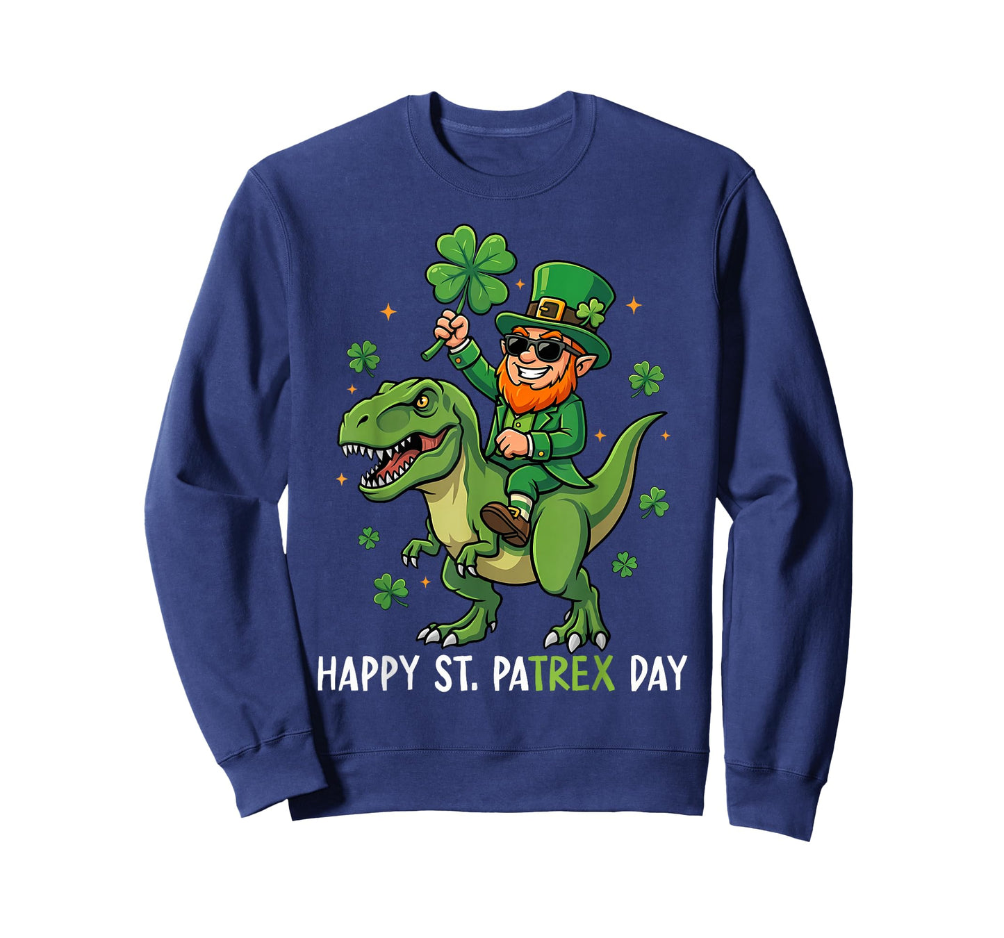 Happy St Patricks Pa Trex Day Leprechaun Dino Boys Toddler T-Shirt