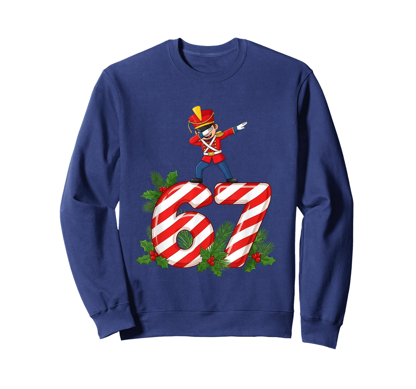 Six Seven Meme Dabbing Christmas Toy Soldier 67 Gen Z Apha T-Shirt
