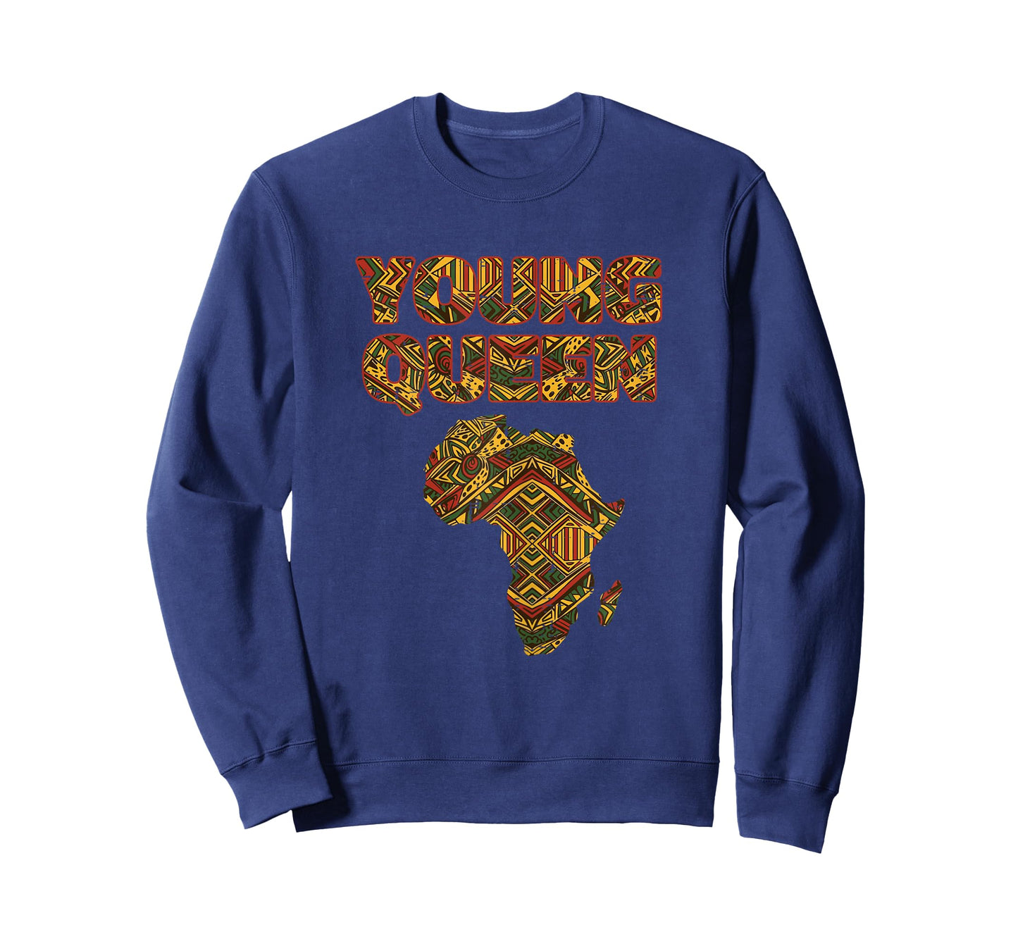 Black History Young Queen Africa Map African Girls Kid Women T-Shirt