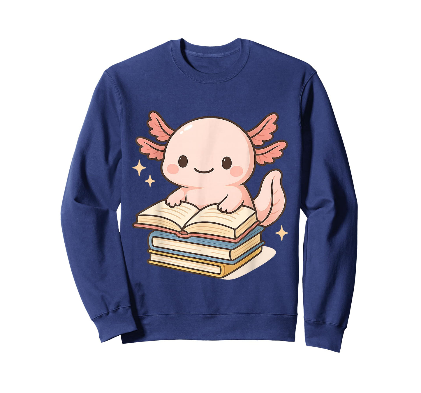Cute Axolotl Reading Books Shirt Kawaii Axolotl Lover T-Shirt