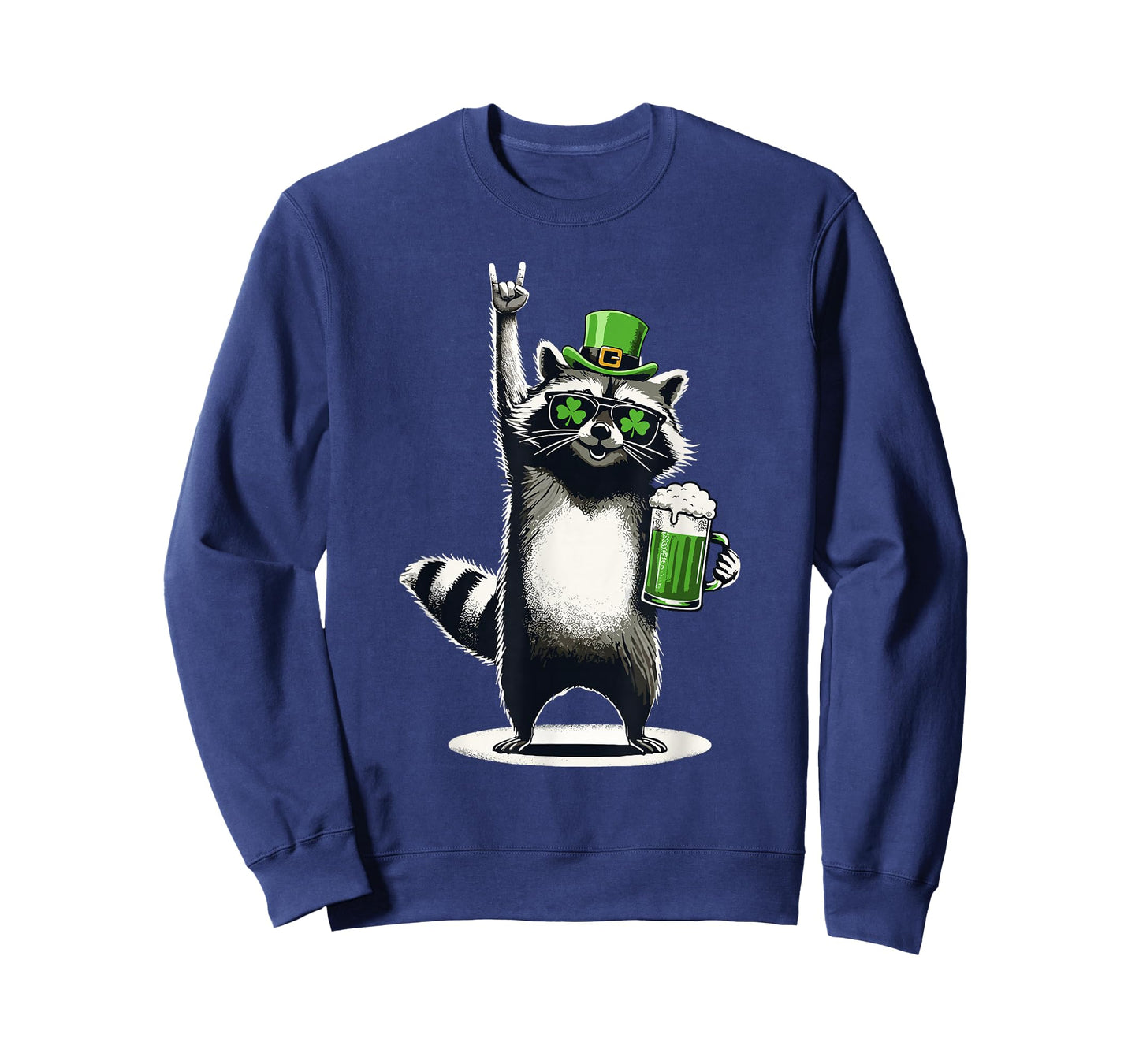Raccoon St Patty's Shamrock Beer Funny St Patrick's Day T-Shirt