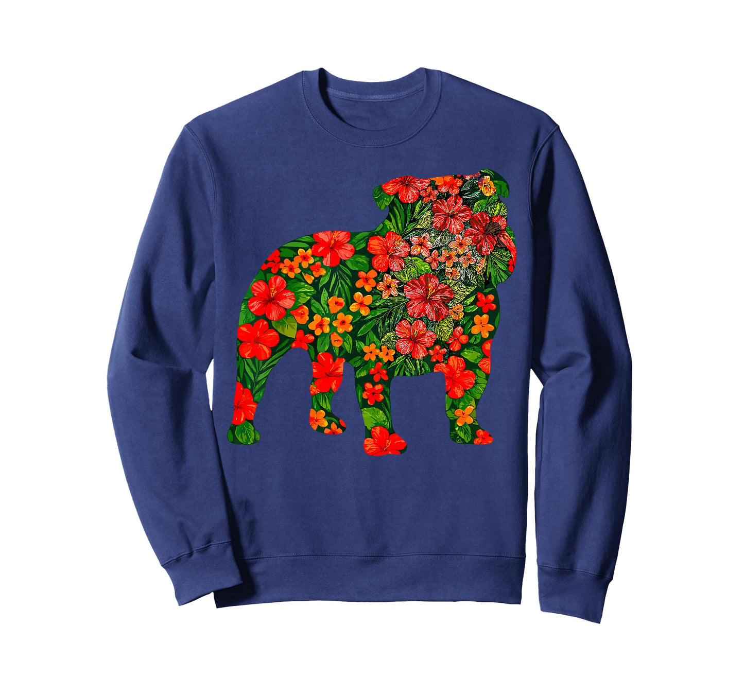 Floral English Bulldog T-Shirt