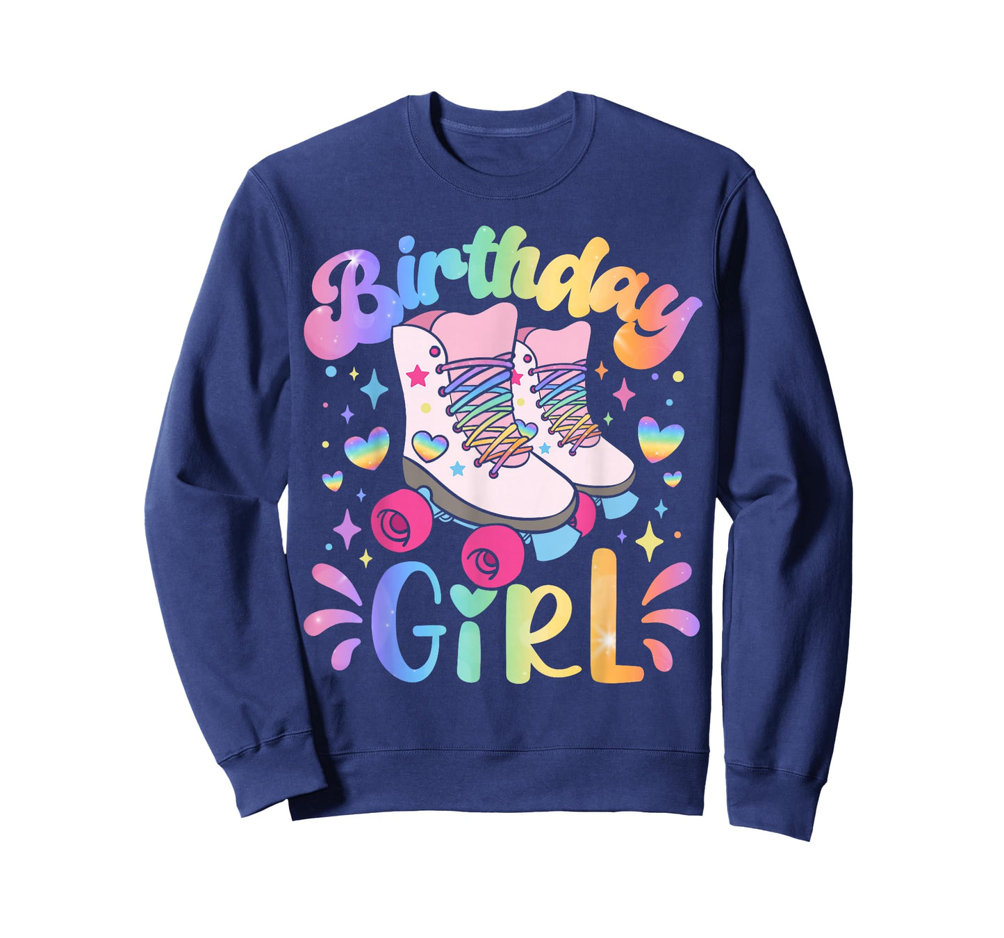 Birthday Girl Rolling Skates Roller Skater Party Kids T-Shirt