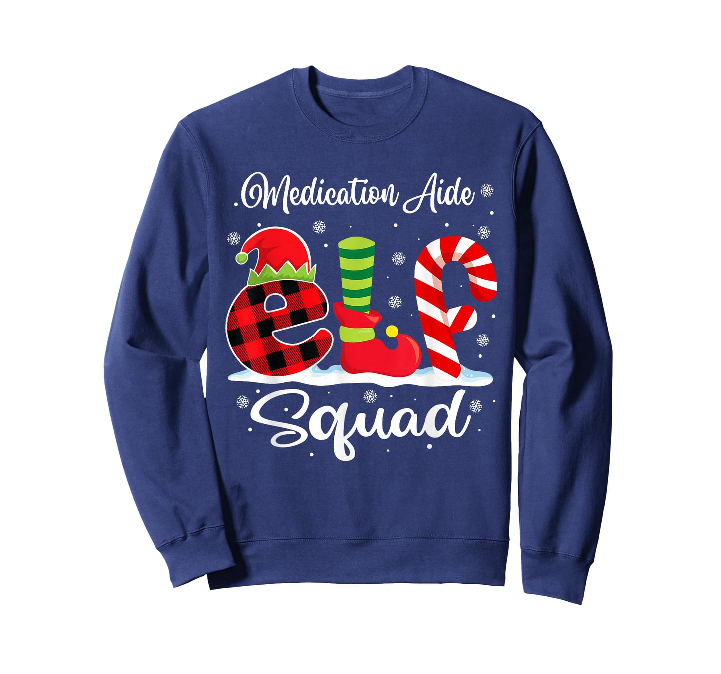 Medication Aide Elf Squad Christmas CMA Matching X-mas T-Shirt