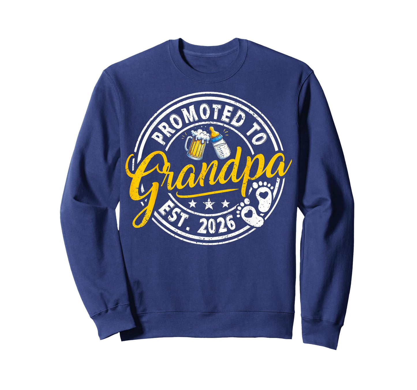 Promoted to Grandpa est. 2026 Funny Baby Announcement Mens T-Shirt