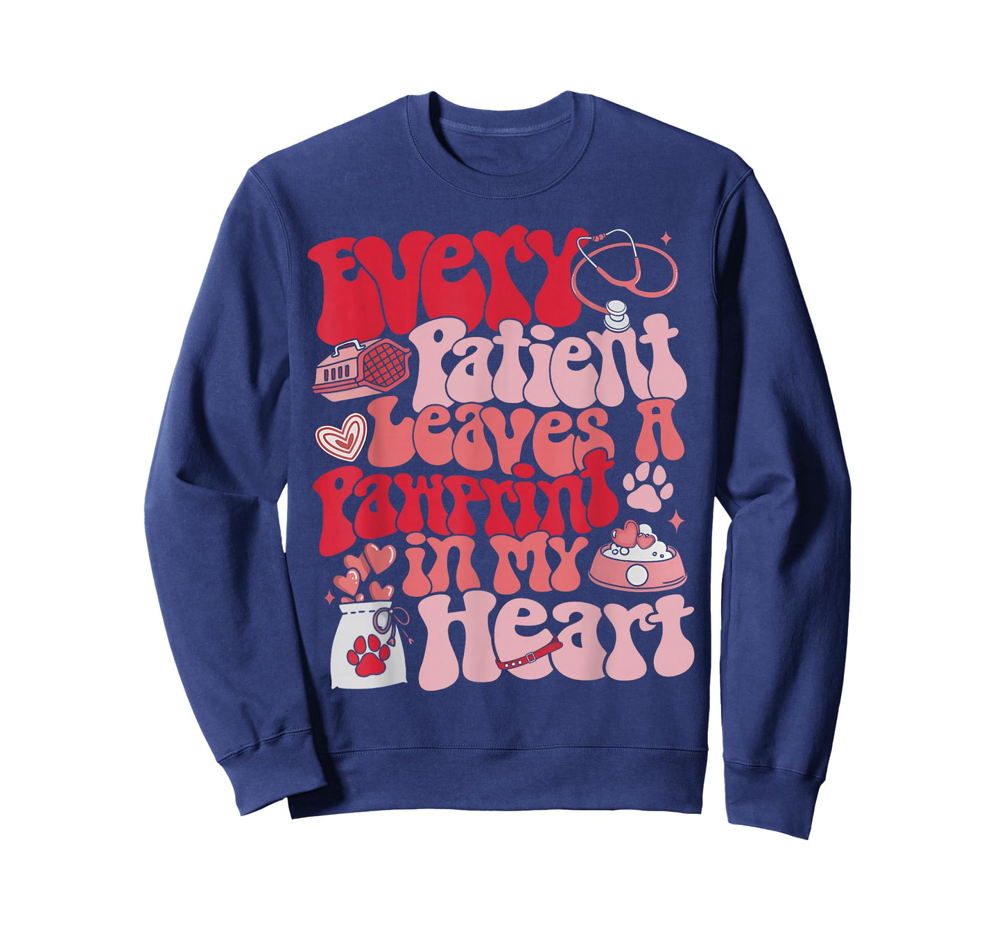 Every Patient Leaves A Paw Print in My Heart Valentines T-Shirt