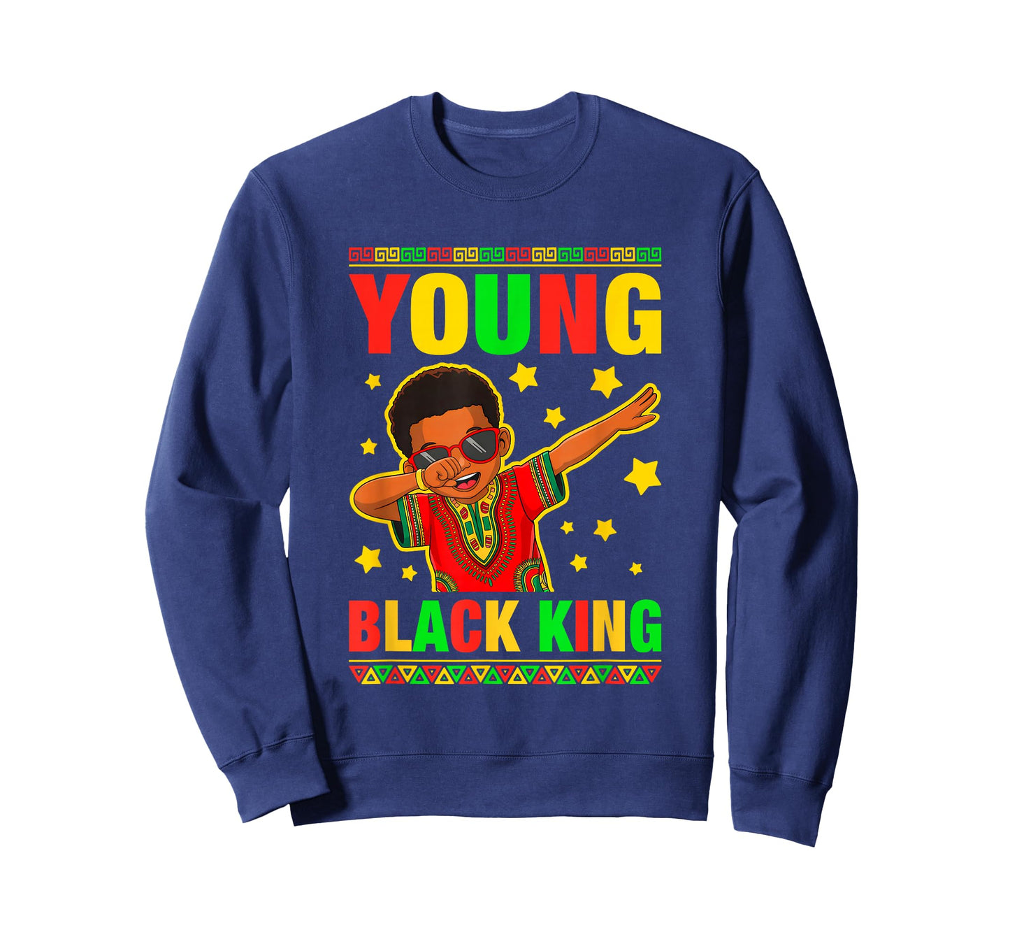 Black History Young King Dab African American Boys Kids T-Shirt