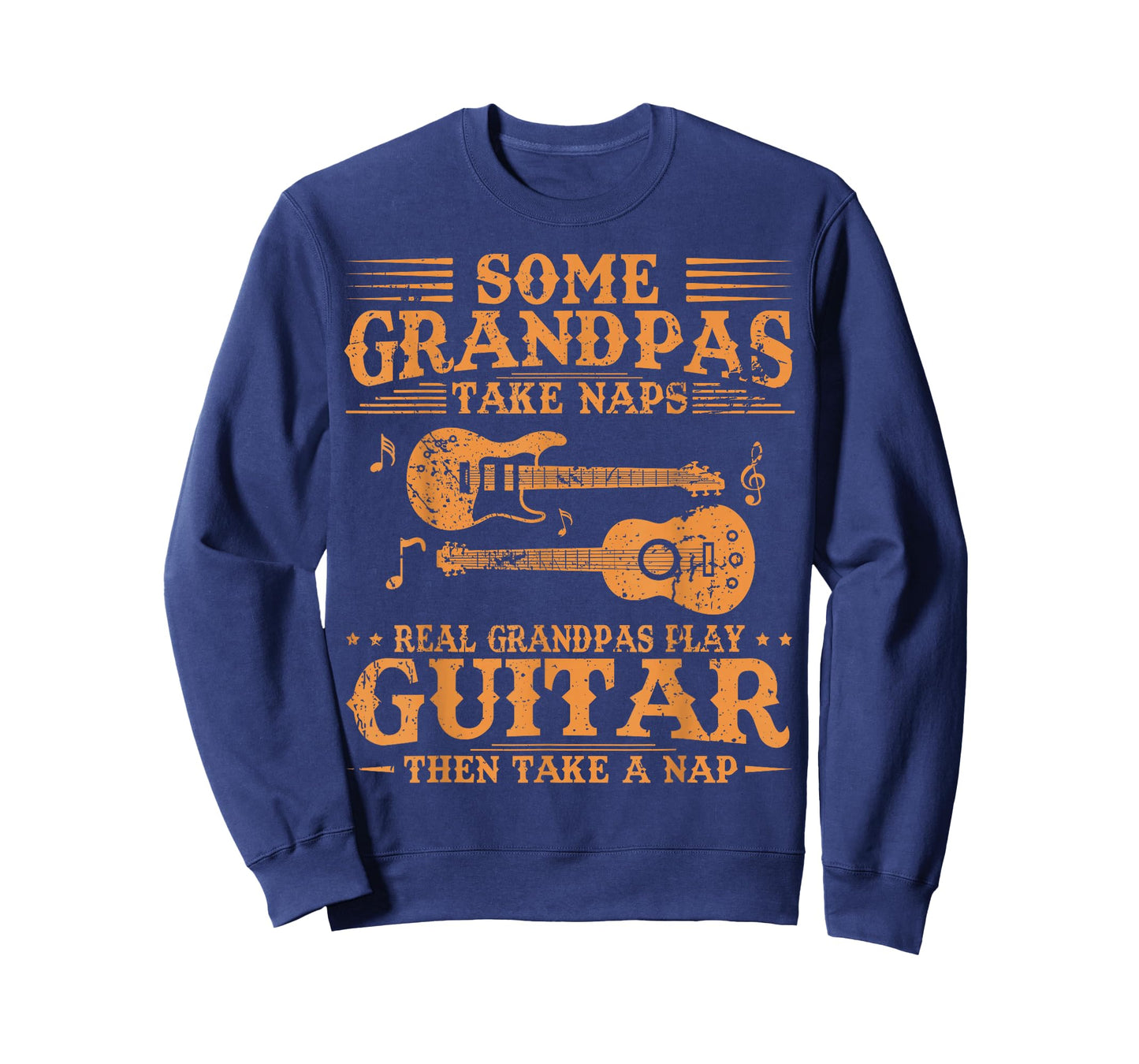 Real Grandpas Play Guitar Then Take Nap Funny Guitarist T-Shirt