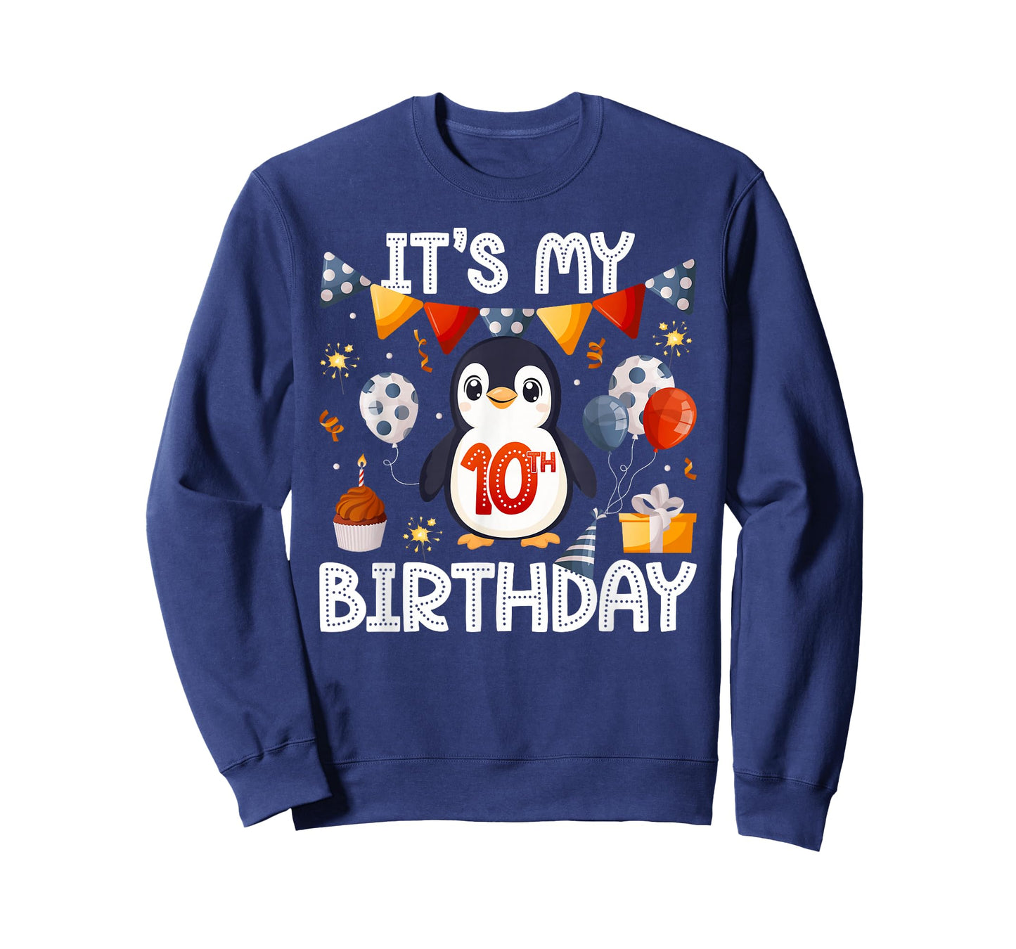 10th Penguin Birthday Party Ten Year Old Penguins T-Shirt