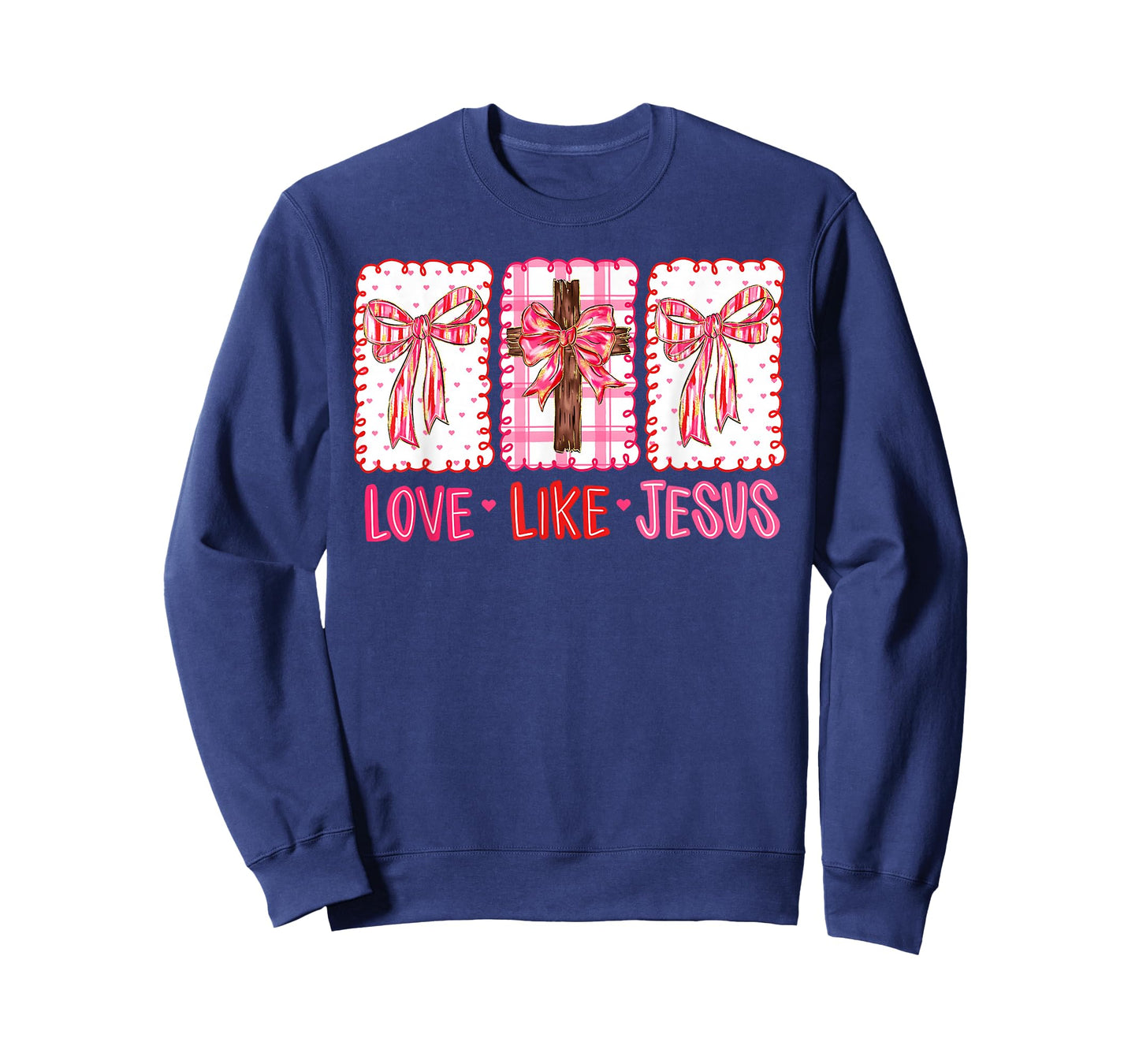 Preppy Valentine Love Like Jesus John 15:12 Girl Women T-Shirt