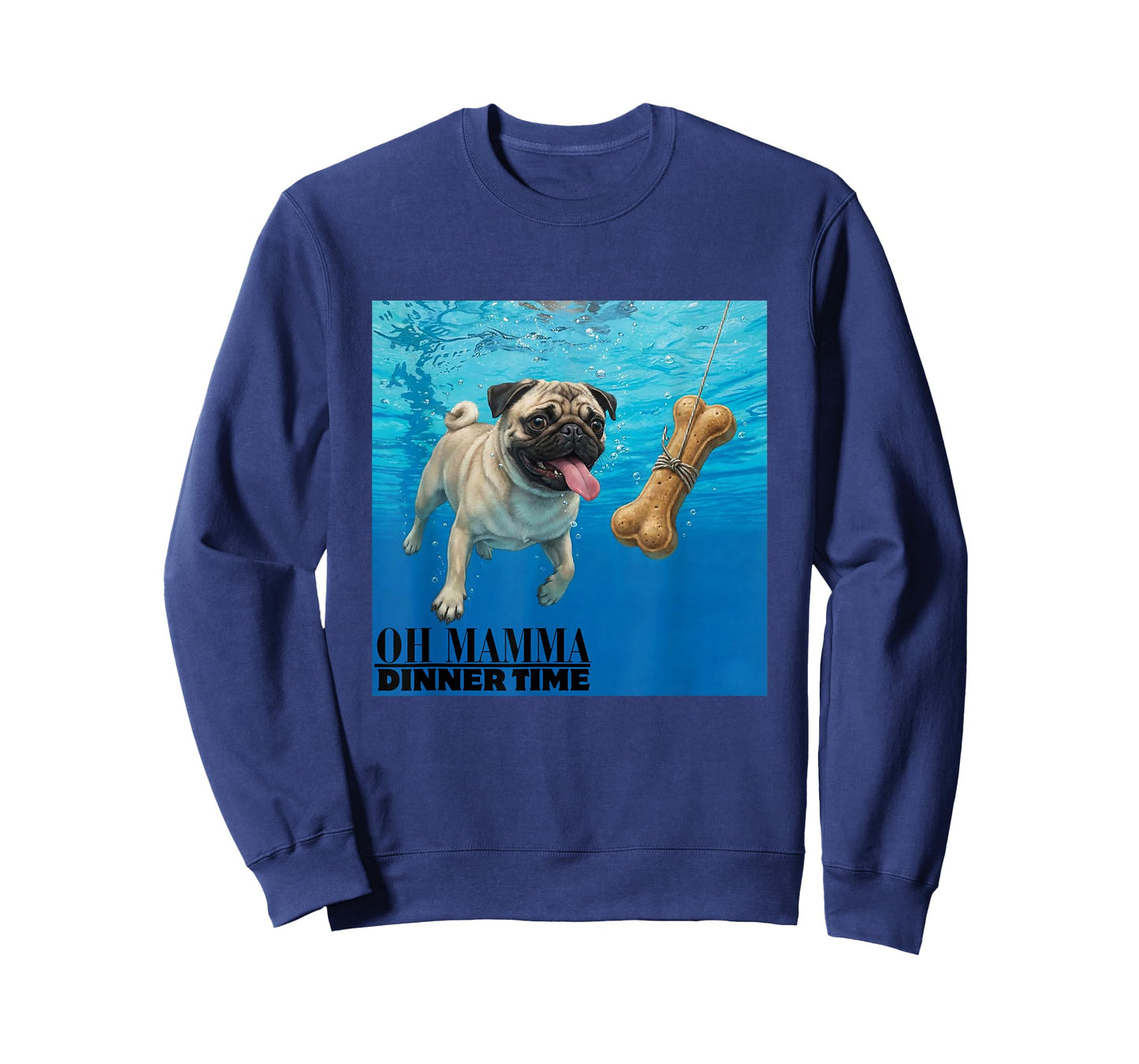 Funny Pug Swimming Underwater T-Shirt