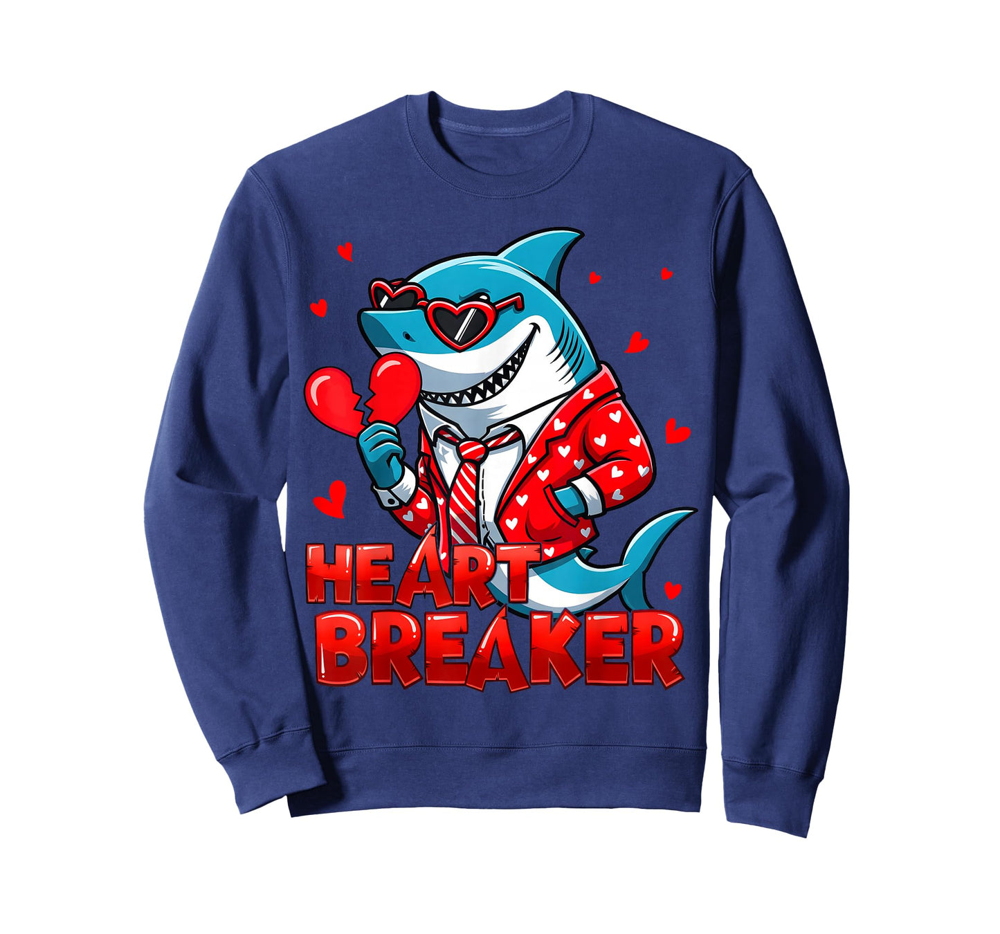 Heart Breaker Shark Valentine Outfit Men Women Kid T-Shirt