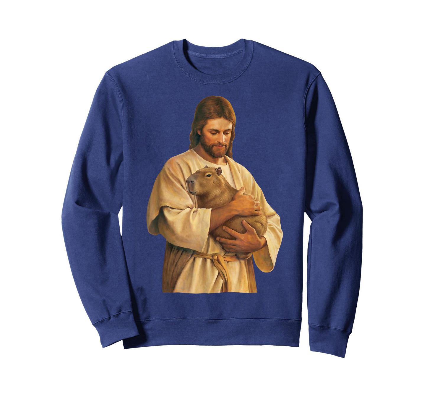 Jesus Loves Capybara Funny Jesus Holding Capybara T-Shirt