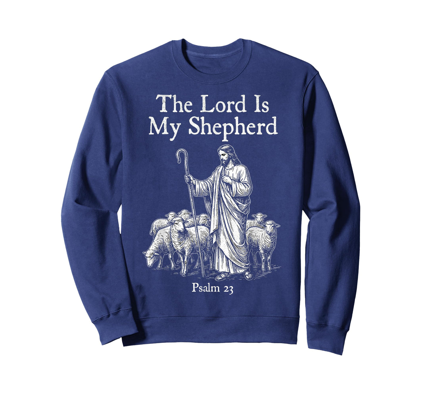 The Lord is My Shepherd Psalm 23 Classic Gospel Hand Sketch T-Shirt