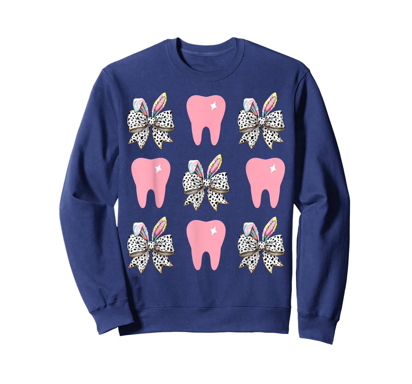 Dental Hygienist Tooth Coquette Bow Bunny Easter Dentist T-Shirt