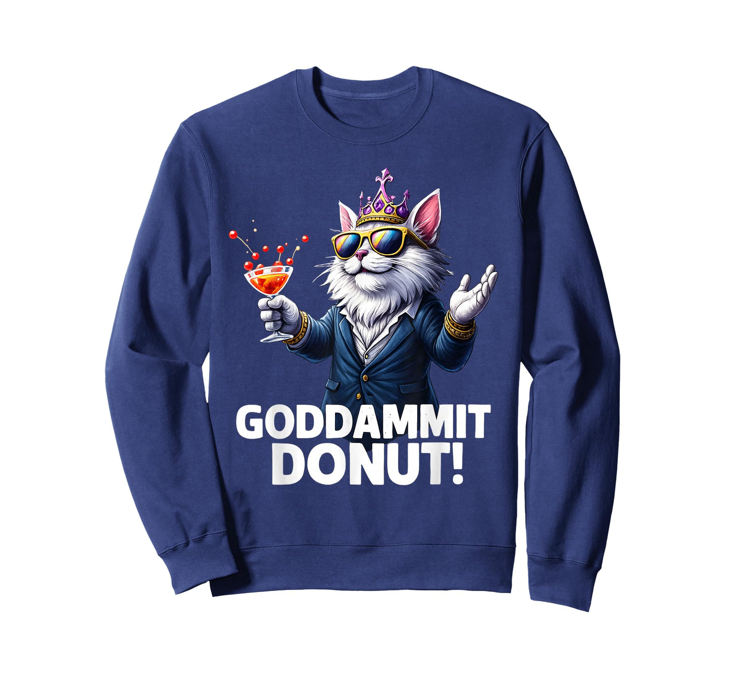 Donut Princess Cat Meme Fantasy Kawaii Funny Cartoon Style T-Shirt