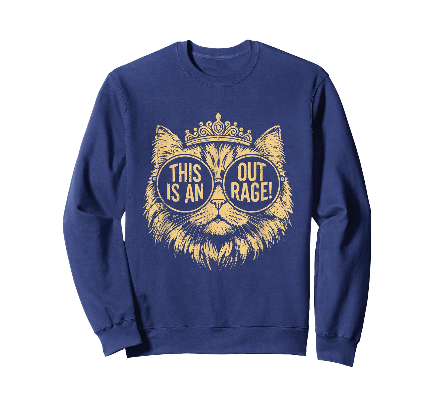 This is an Outrage Funny Princess Cat Donut Gold Womens Mens T-Shirt