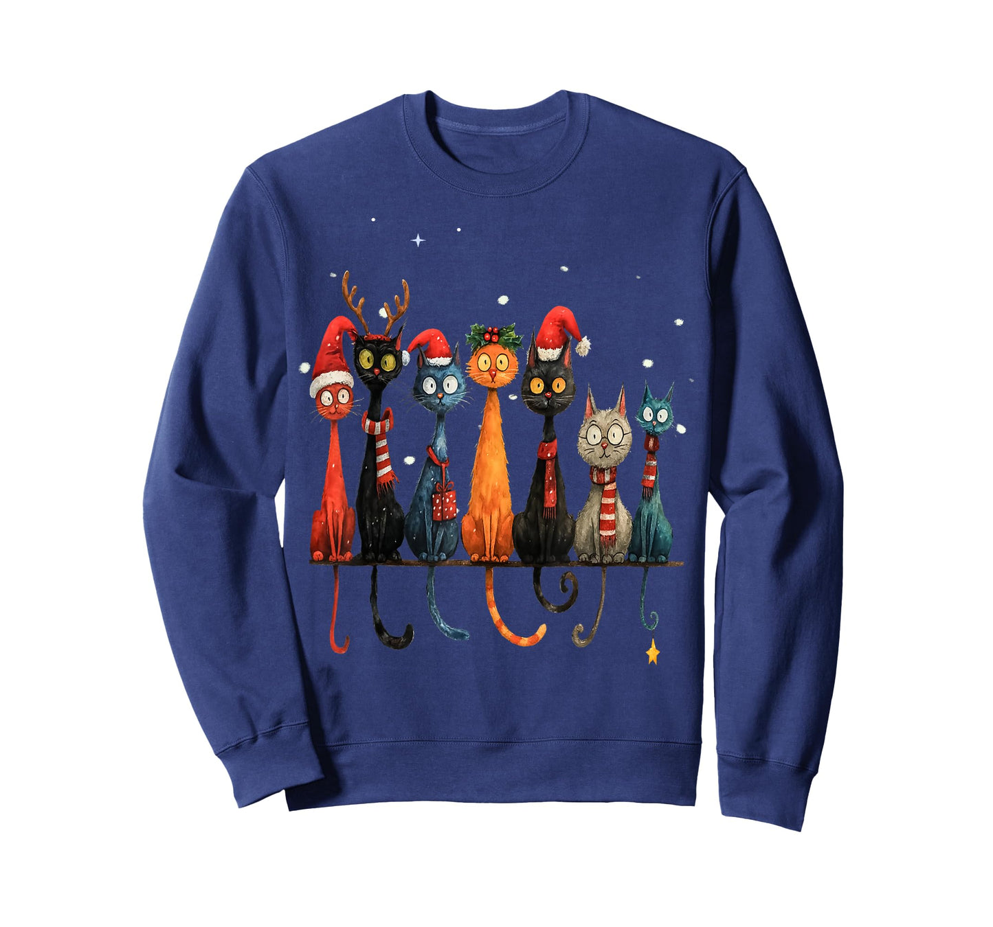 Christmas Whimsical Mid-Century Modern Look Cats 50& 60s T-Shirt