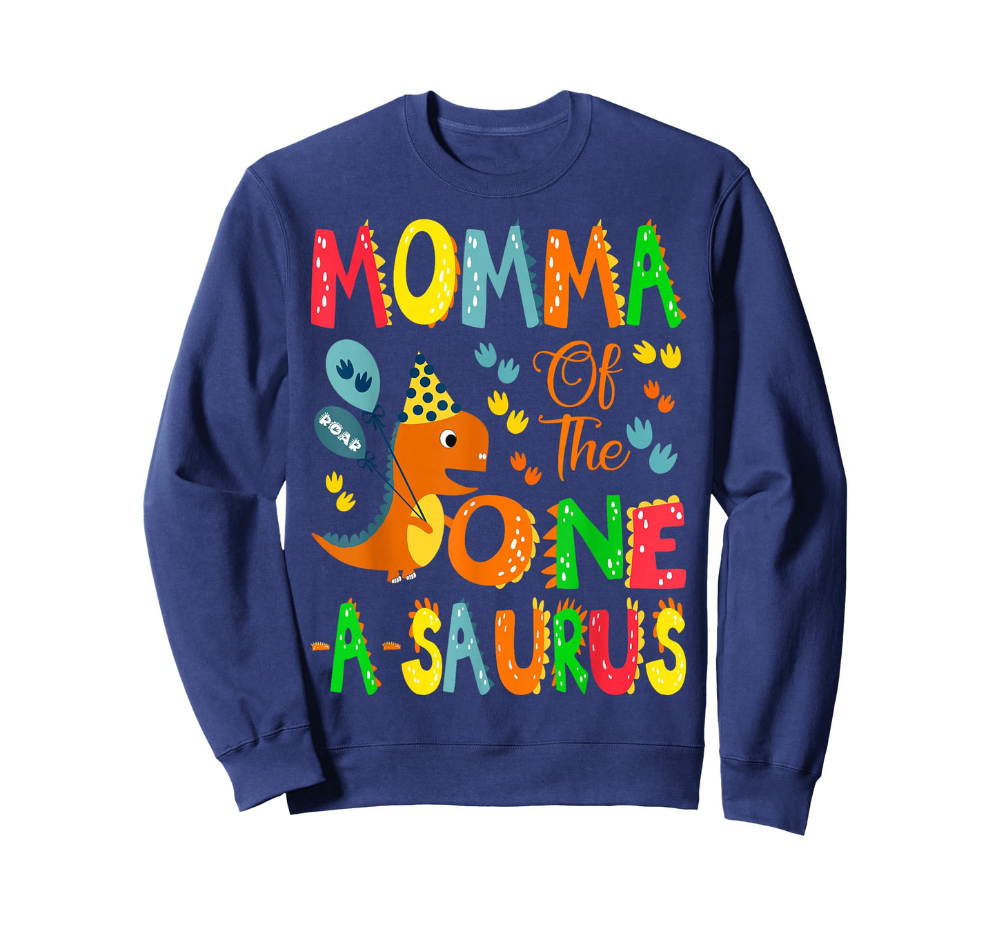 Momma of The One-A-Saurus 1st Birthday Boy Dinosaur Lover T-Shirt