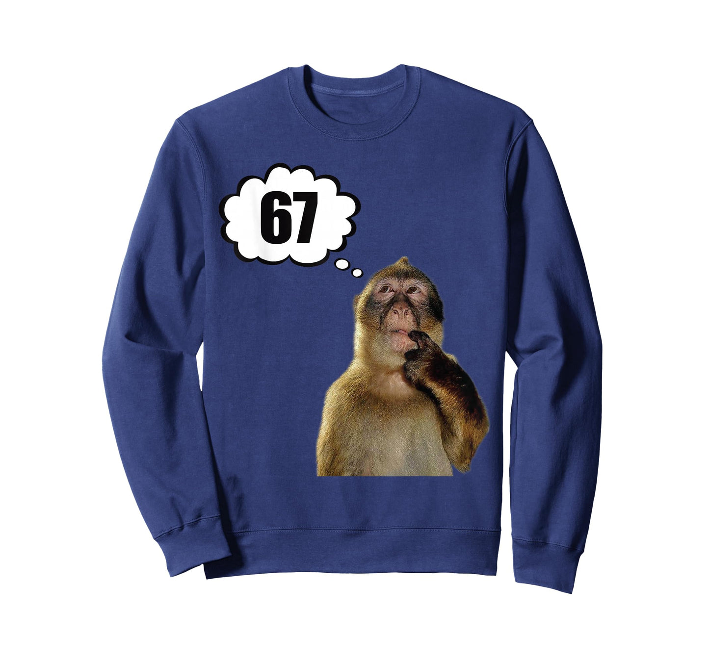 Funny Thinking Monkey Meme Six Seven 6 7 Meme T-Shirt