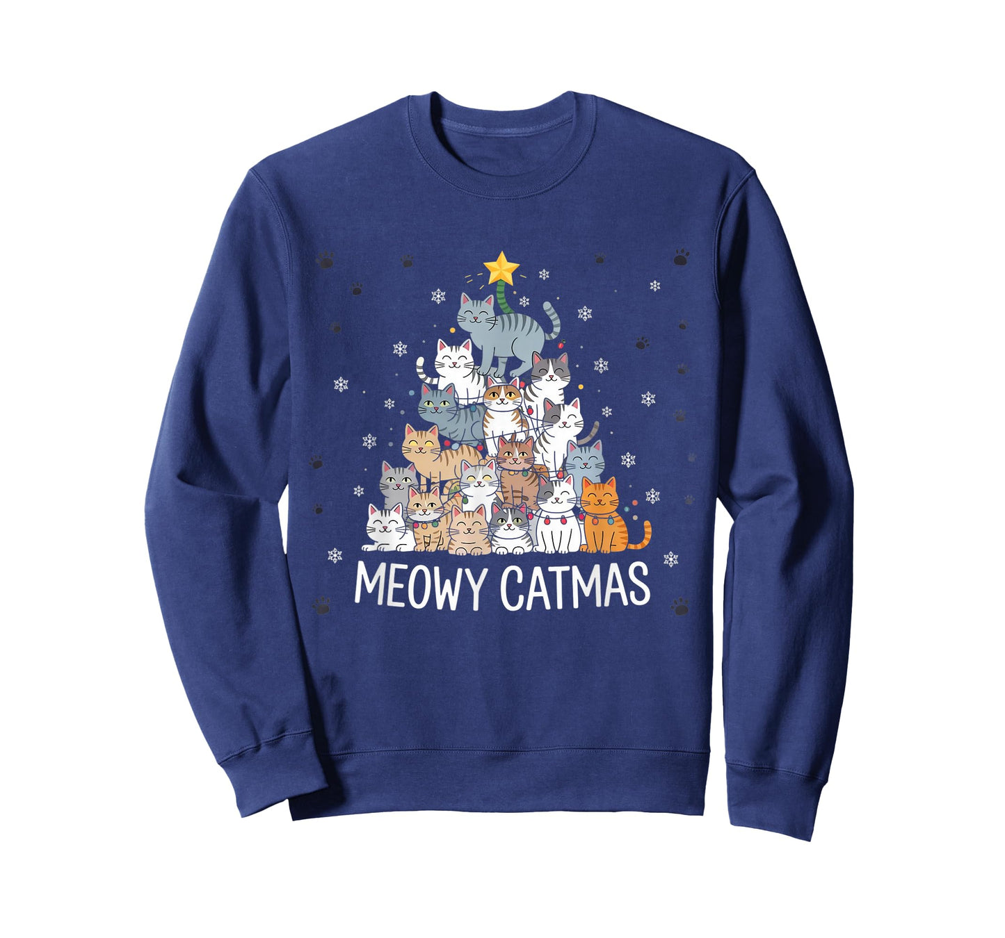 Cute Cat Meowy Catmas Santa Christmas Tree Xmas Holiday T-Shirt