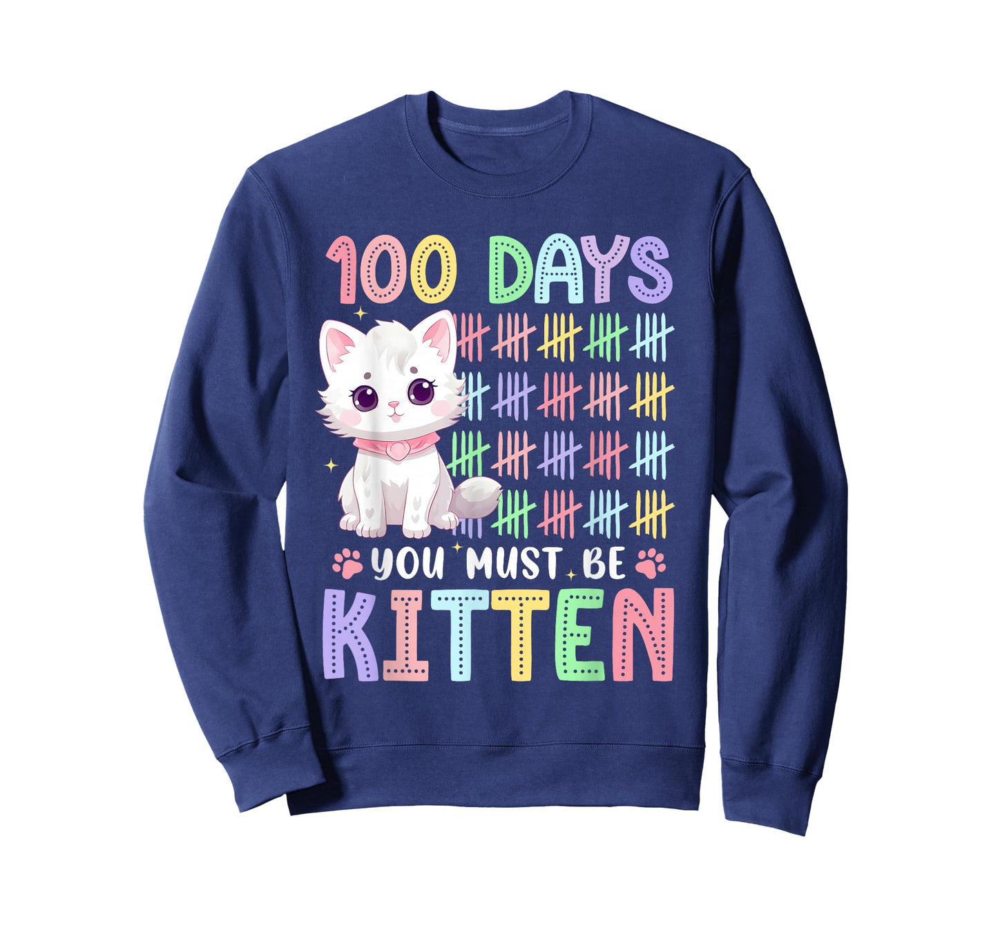You Must Be Kitten Cat Lover Groovy 100th Day of School Kids T-Shirt