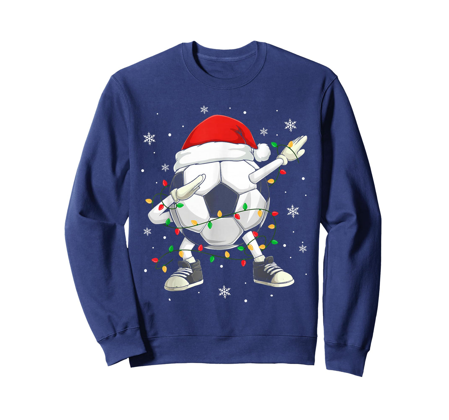 Santa Soccer Ball Sports Christmas Soccer Player Men Boys T-Shirt