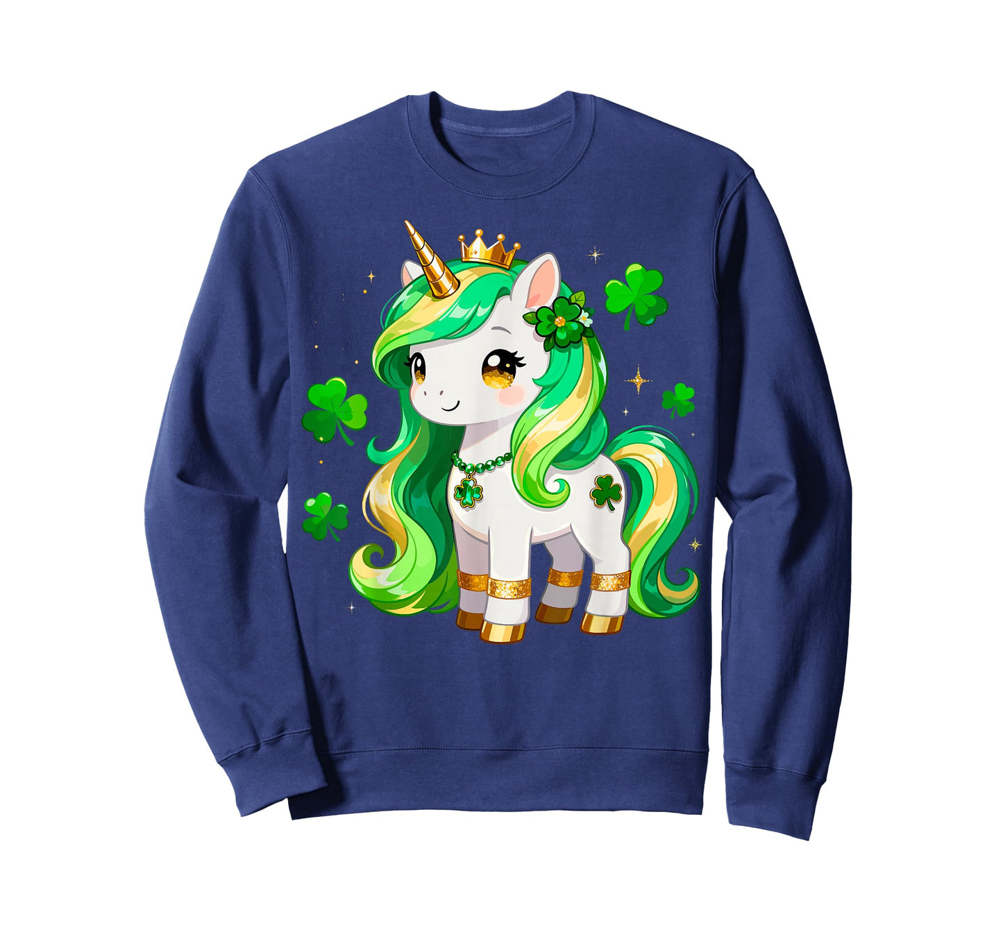 Funny St.Patrick's Paddy’s Day Tee Cute Unicorn Shamrock T-Shirt