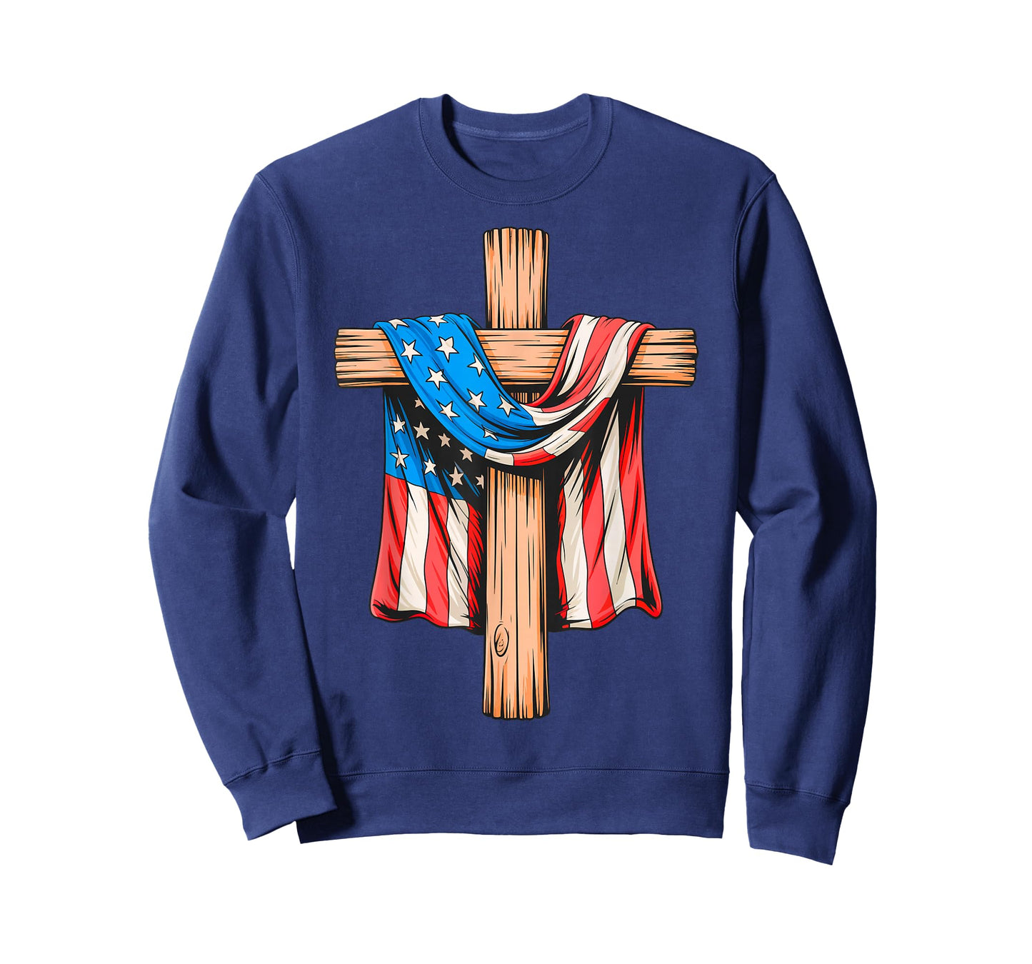 I Stand for The Flag and Kneel for The Cross Patriotic Flag T-Shirt