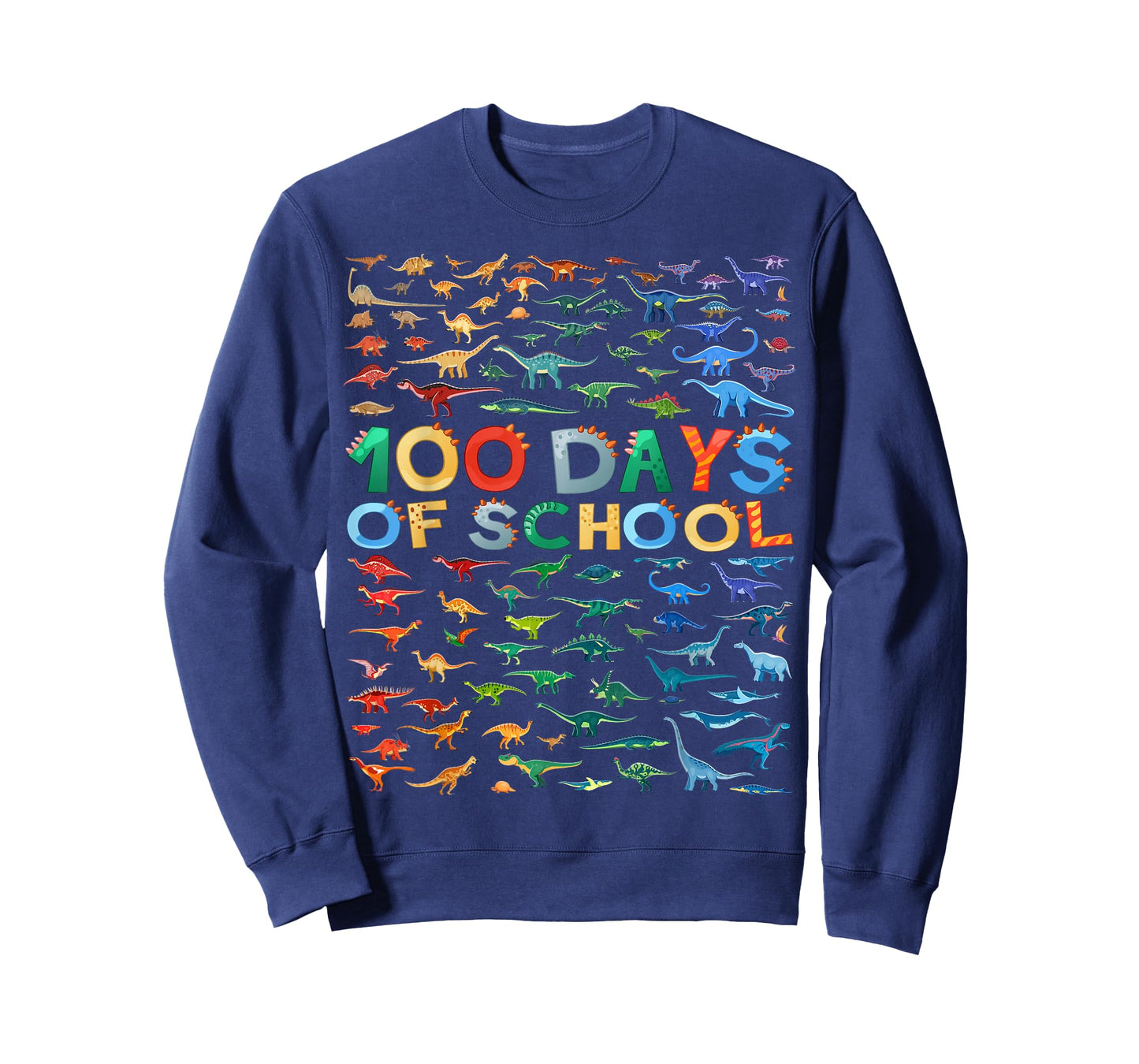 Happy 100th Day of School Dino Kids 100 Days Dinosaur T Rex T-Shirt