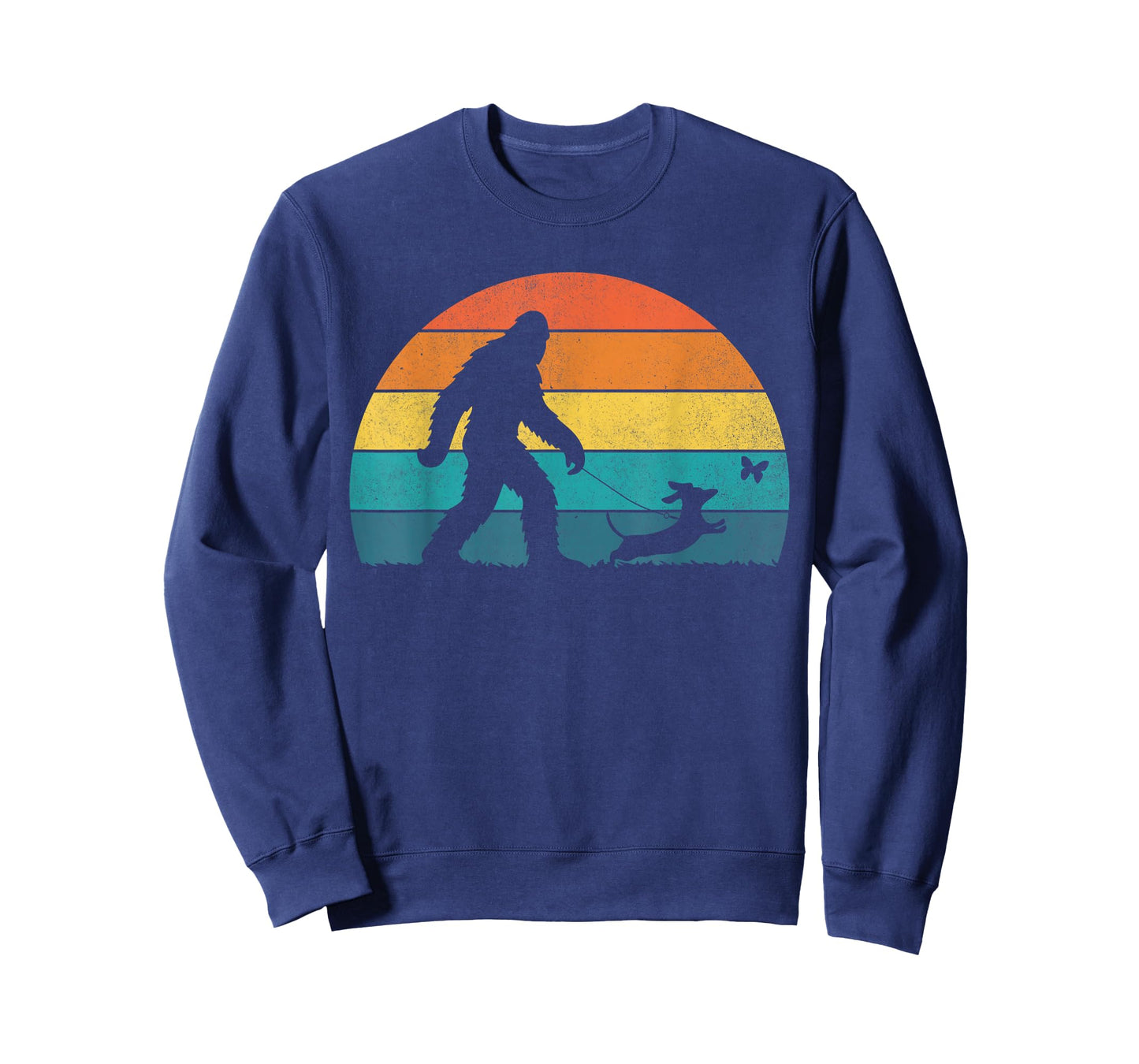 Bigfoot Walking Dachshund Funny Sasquatch Dog Dad Men Boys T-Shirt