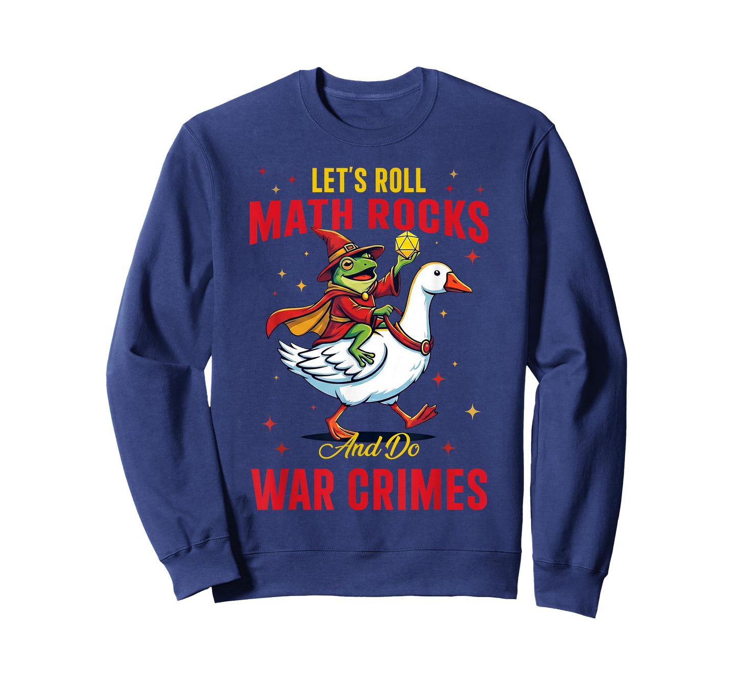 Funny Frog Let's Roll Math Rocks and Do War Crimes T-Shirt