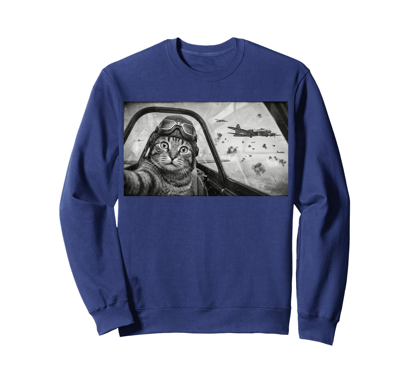 WW2 Cat in WWII Plane T-Shirt