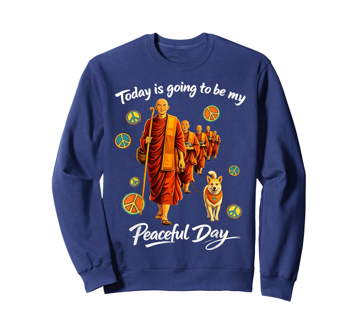 Today Peaceful Day Buddhists Walk for Peace Aloka Dog T-Shirt