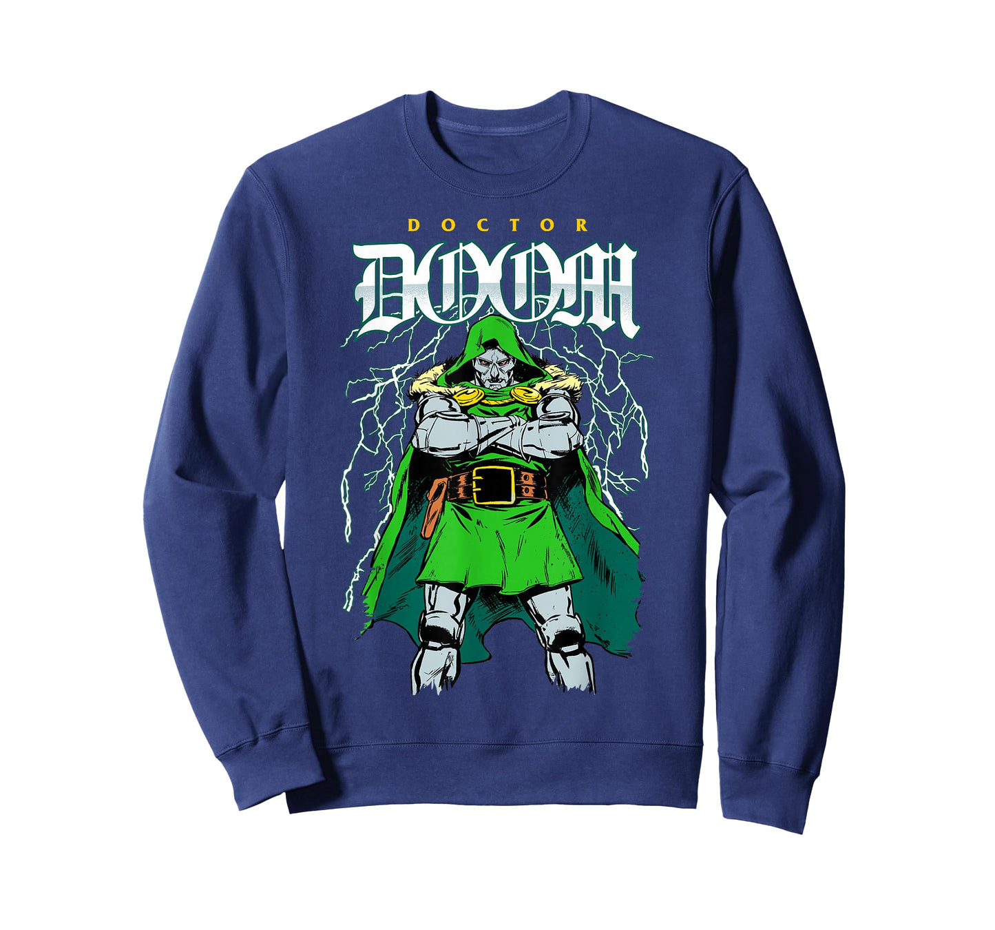 Marvel Doctor Doom with Lightning Background T-Shirt