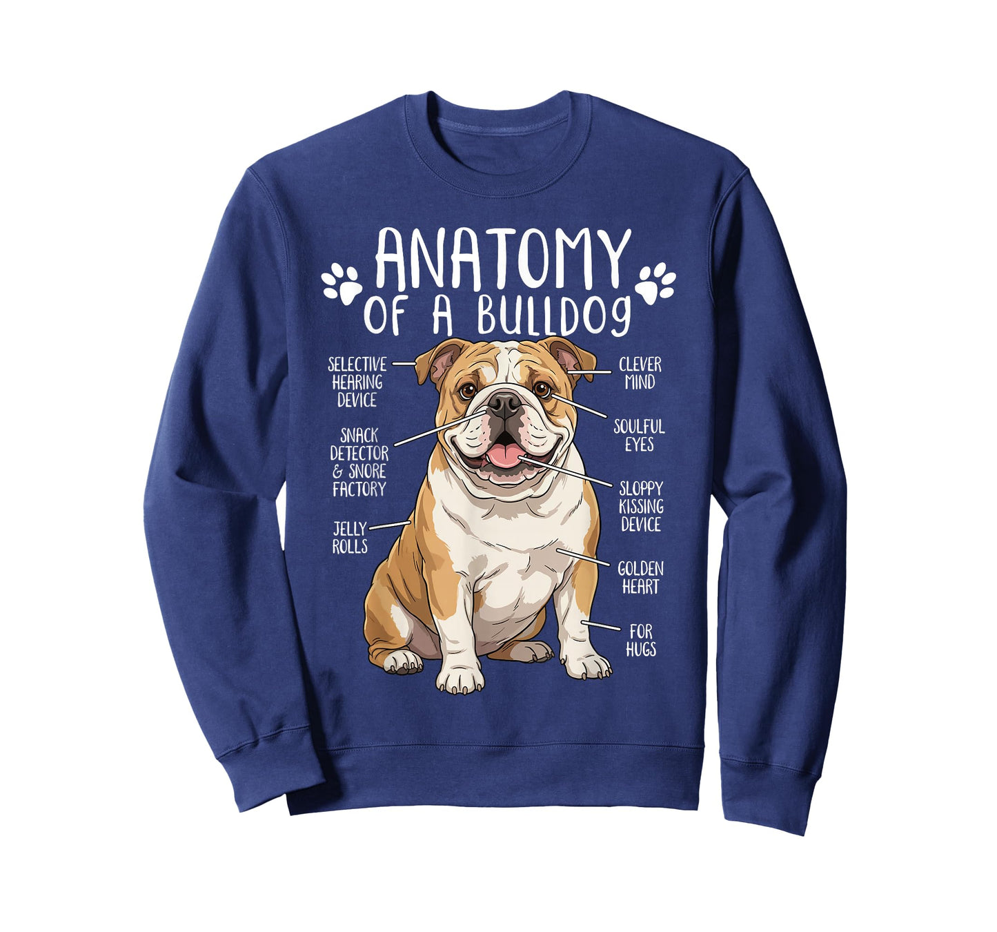 Funny Bulldog Anatomy English Bulldog Dog Lover Owner T-Shirt