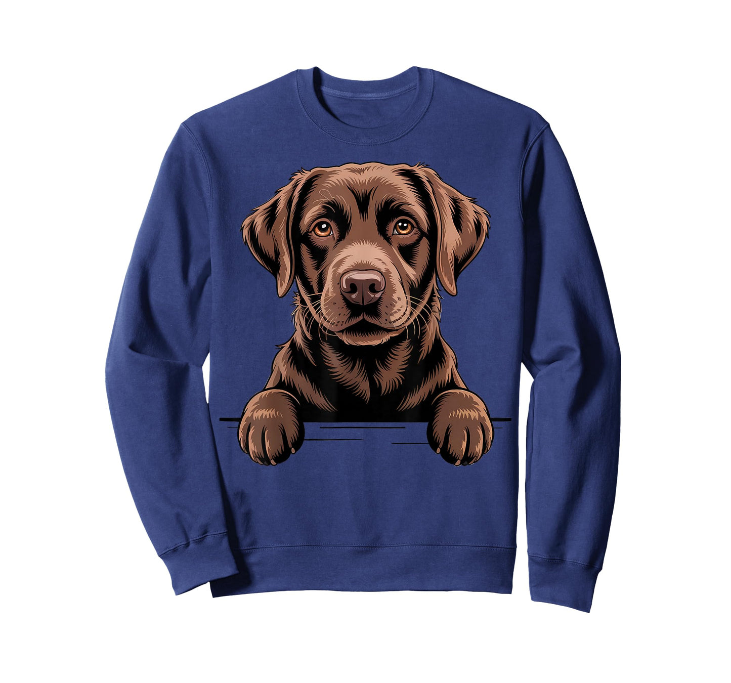 Chocolate Lab Funny Peeking Pocket Labrador Puppy Dog Lover T-Shirt