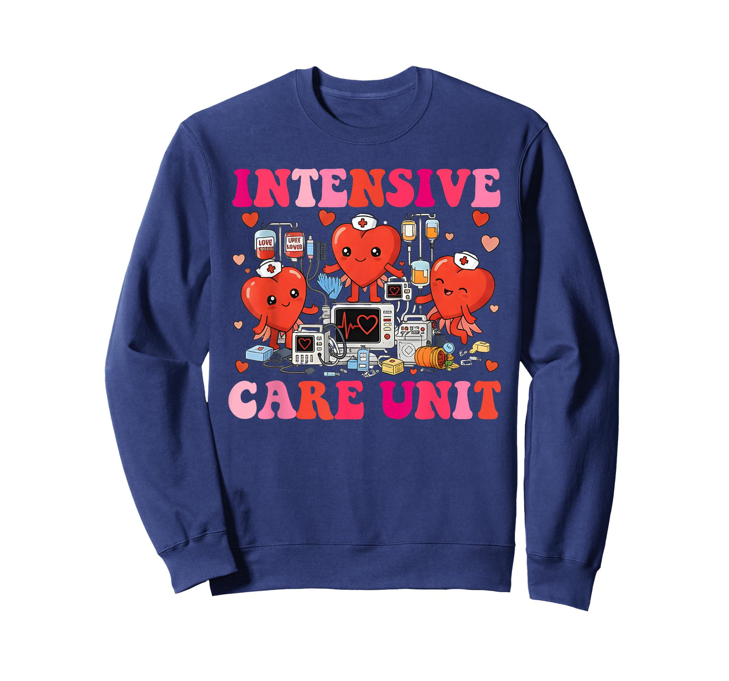 Valentines Day Nurse Intensive Care Unit ICU Nurse T-Shirt